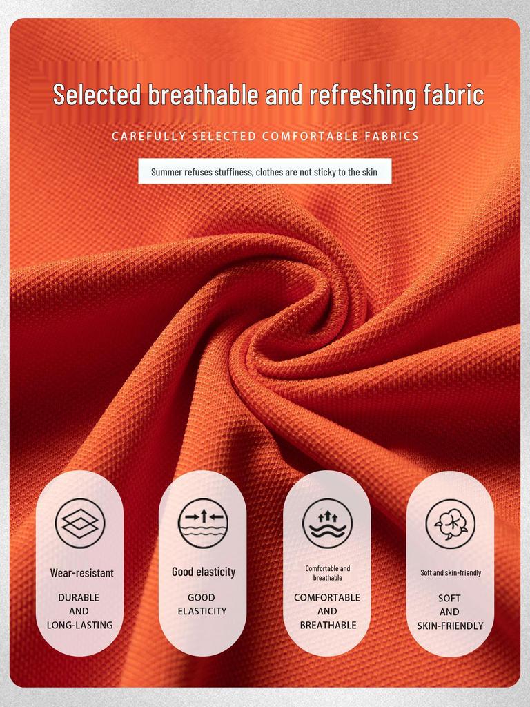 Summer Breathable Lapel Polo Shirt for Coffee Shop & Milk Tea Shop Waitstaff - Printable Workwear