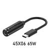 5V 9V 12V USB C 5,5X2,5 7,4X5,0 4,5X3,0mm Stecker DC zu Typ C Konverter PD 65W Netzteil