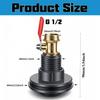 2PCS/Set Rainwater Bucket Connector PVC Bulkhead Joint Adapter Suitable for 1/2"-DN15 External Thread Connector, Ideal for Water Pipes, Outdoor Hoses