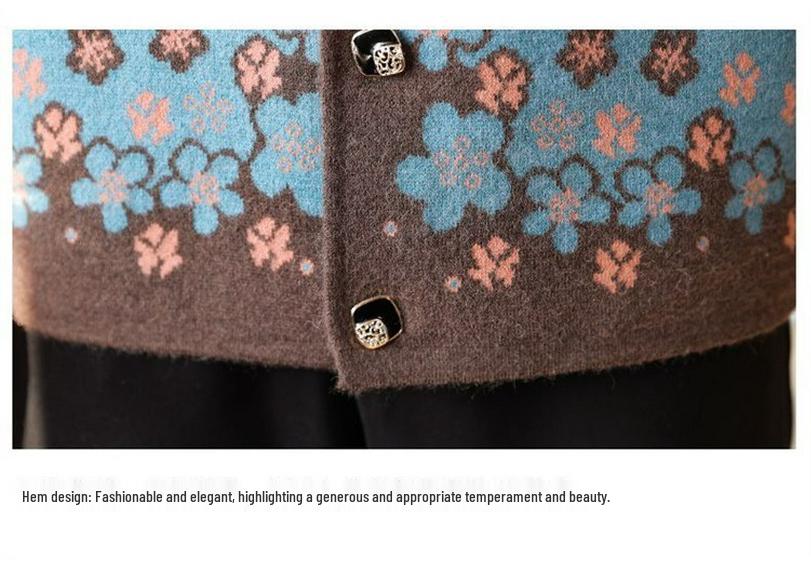 Stylish Spring and Autumn Cardigan for Women: Trendy Short Jacket for Middle-aged and Elderly, Perfect for 50+ Fashion