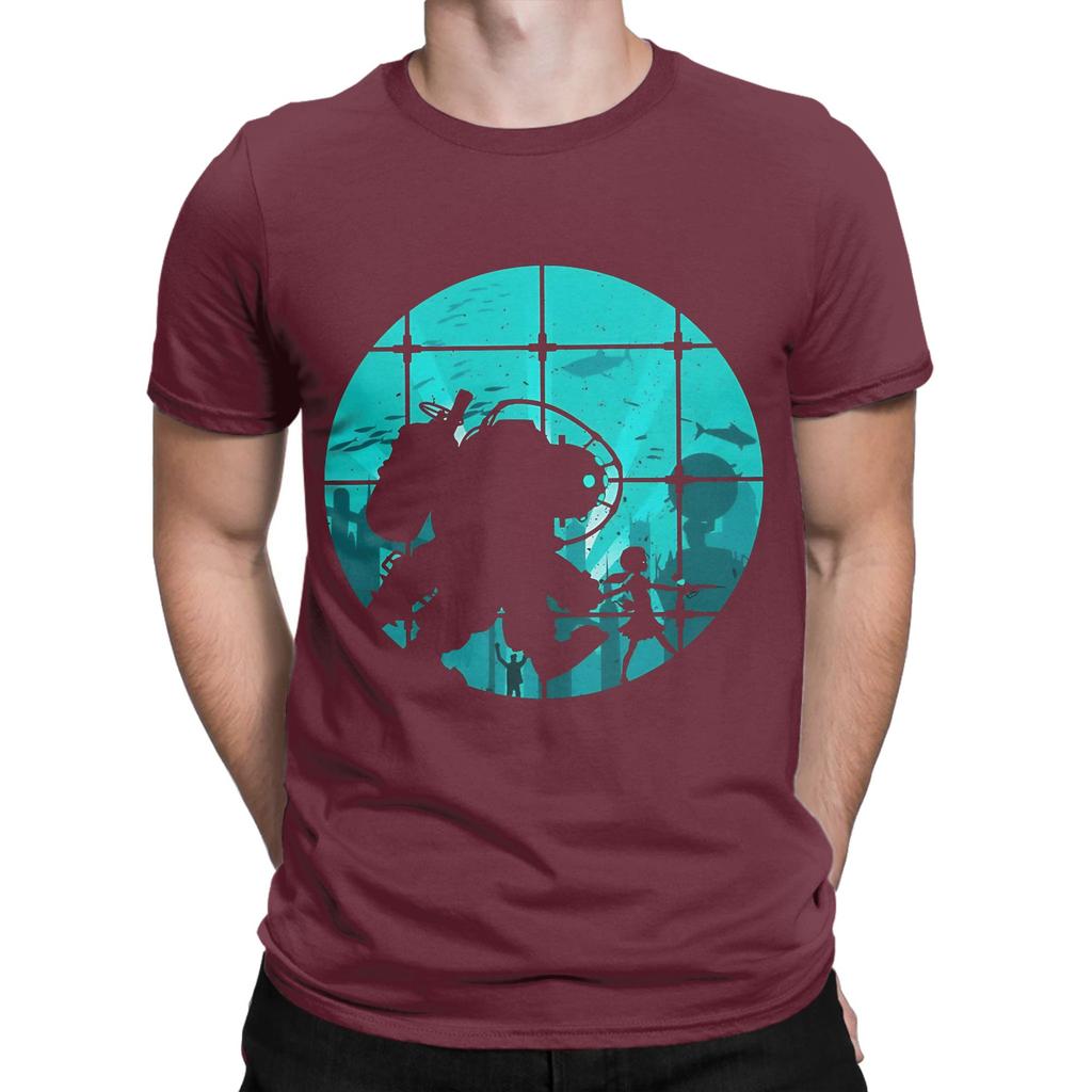 bBioshock big daddy and little sister Graphic 100 Cotton TShirt bBioShock Tees Tops For Unisex