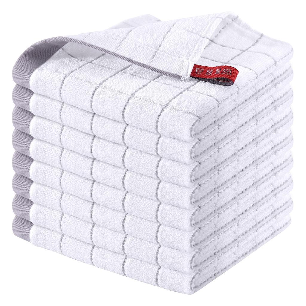 Homaxy Casa Asciugamani da Cucina in Cotone Spugna Asciugamani da Cucina in Cotone Disegno a Quadretti Super Morbidi Assorbenti Strofinacci Confezione Multipla