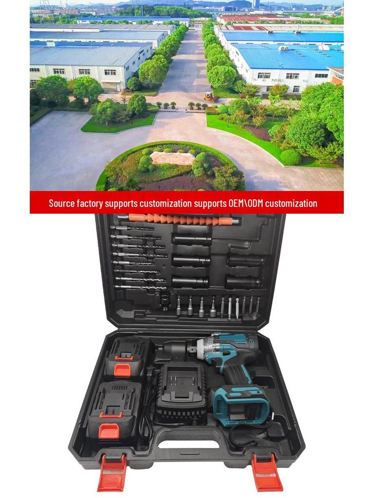 High Torque Brushless Impact Wrench with Lithium Battery for Auto Repair