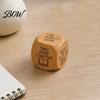 Reading Motivation Gadget Wooden Decision Dice, 6-Sided Wood Engraved Quotes Prompt, Natural Tool Charm, Fun Companion Book Lover Habit