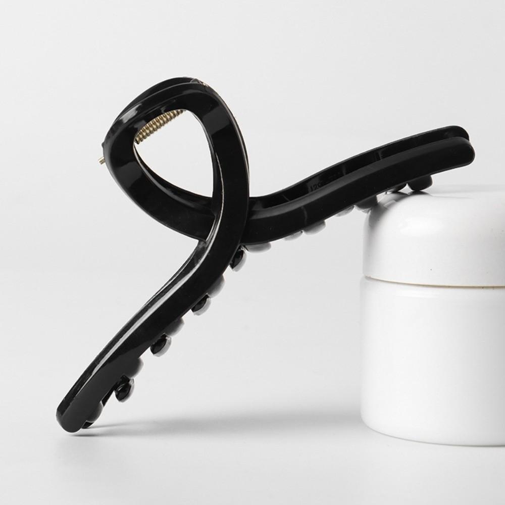 Soft Silicone Shark Clip Anti Collision Protection Hair Clips  For Women чёрный