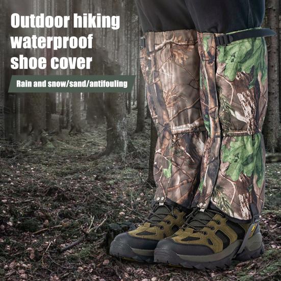 1 Pair Leg Gaiters Breathable Water-Resistant Fastener Tape Design Adjustable Snow Boot Gaiters Leg Guards for Hunting Climbing