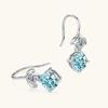 Silvere Glam Fashionable And Elegant Mermaid Princess Blue Tears Moissanite Ear Hook Personalized Design Earrings S925 Sterling Silver Earrings