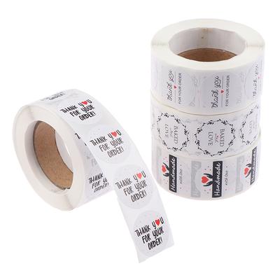 1 Inch Roll Thank You Sealing Sticker Handmade Crafts Decoration Sticker