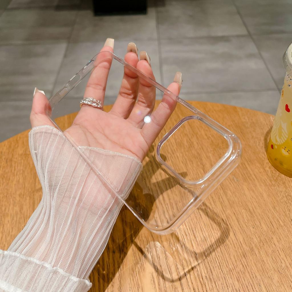 Suitable for IPhone15 Ultra-thin, Highly Transparent and Non-yellowing PC Phone Case, Apple 14promax Large-hole Anti-drop Protective Case