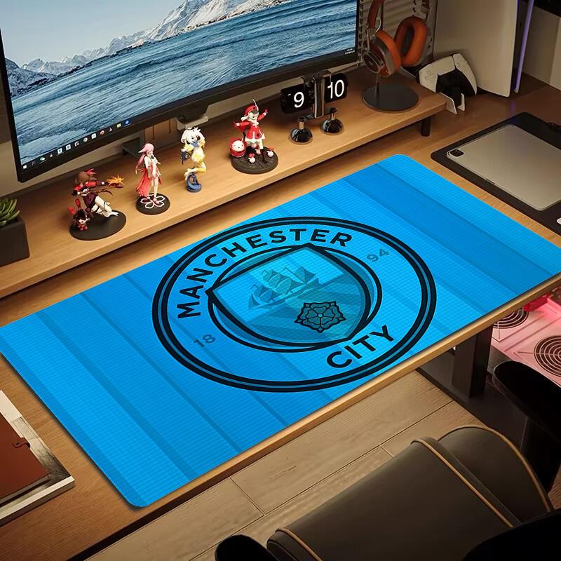 Man City2 Print  Cushion Non-slip Laptop Tablet Big Mousepad XXL Mat Mini PC Playmat With Lock edge