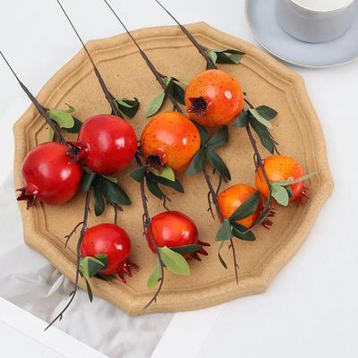 8pcs Simulated Pomegranate Kumquat Fruit Branches Home Decoration Cuttings Bouquet Artificial Floral Picks Arrangement