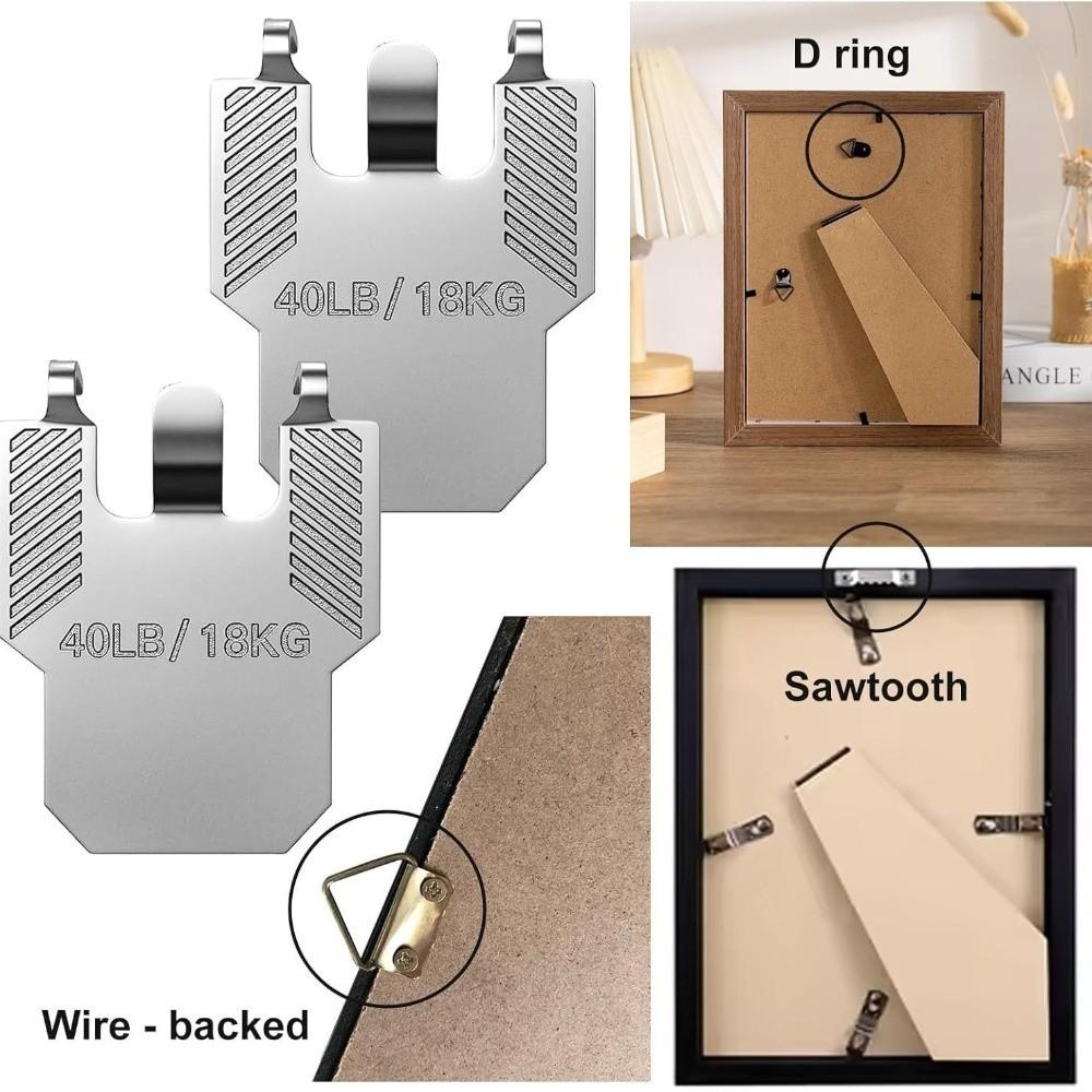 10PCS Sturdy Picture Hanging Hook Easy Install Mirror Hanger Metal Wall Hook  Home Wall Decor