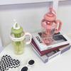 High-color Value with Handle Large-capacity Water Cup Portable Straw Cup Tea Tea Warehouse Plastic Cup Students Office Water Bottle
