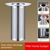 Stainless Steel Hair Floor Drain Strainer Bathroom Sewer Deodorizing Filter Anti-Blocking Floor Drain Core Bathroom Floor Drain Cover Handy Gadget