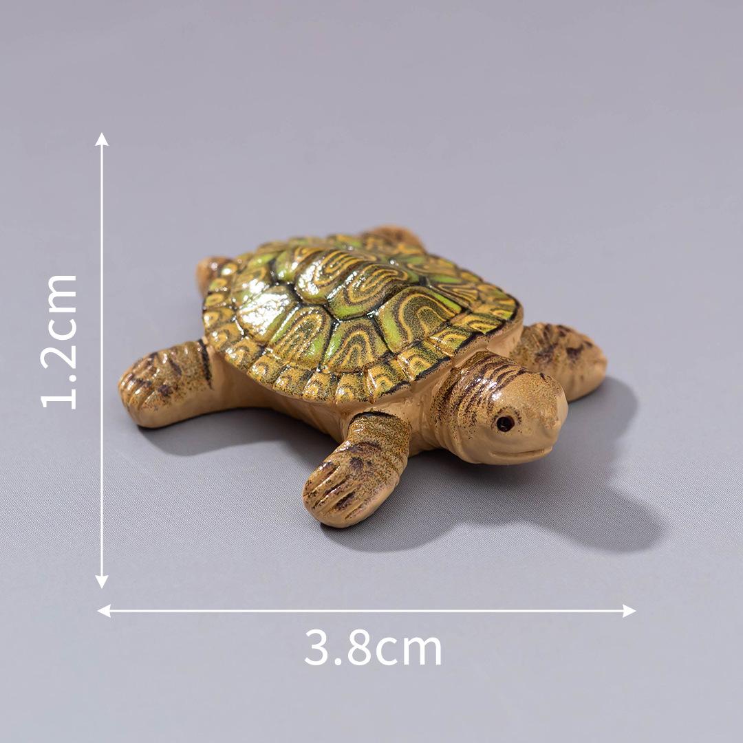 

Маленький реалистичный орнамент из смолы в виде черепахи для микроландшафта и украшения цветочных горшков 1PC