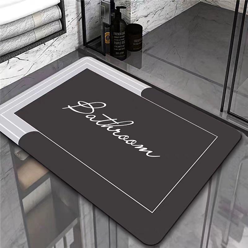 Bathroom Floor Mat Easy To Maintain Door Mat Bathroom Absorbent Anti Slip Quick Drying Foot Mat