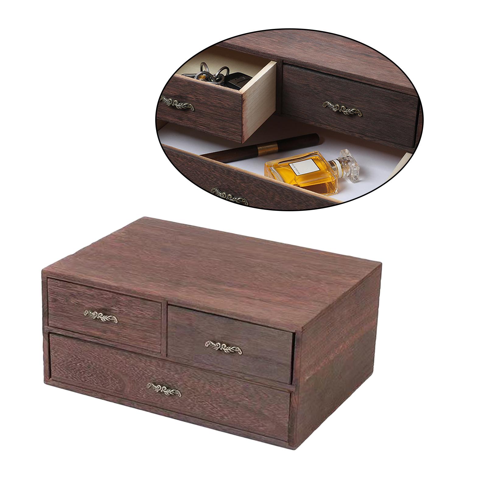 

Wooden Box Jewelry Case Keepsake Rings Bracelet Storage Organizer Home Decor