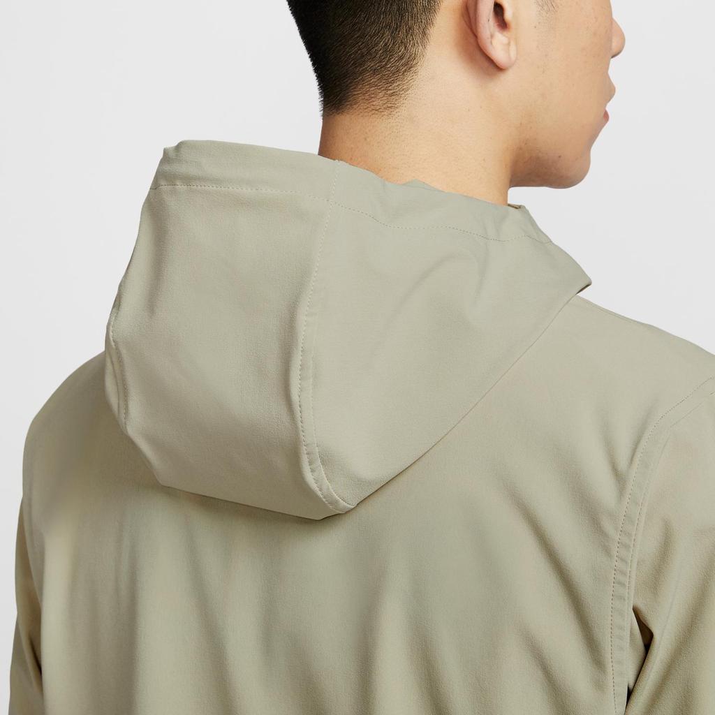 Nike Giacca Uomo Unlimited As M Nk Rpl Jkt Logo con Cappuccio e Zip a Maniche Lunghe Giacca Beige FB7552-251