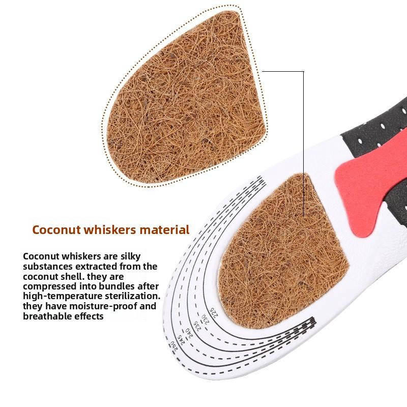 Sports Insoles  Sweat-absorbing Coconut Beard Shock-absorbing Breathable Basketball Football Running Military Training Summer Women's Insoles
