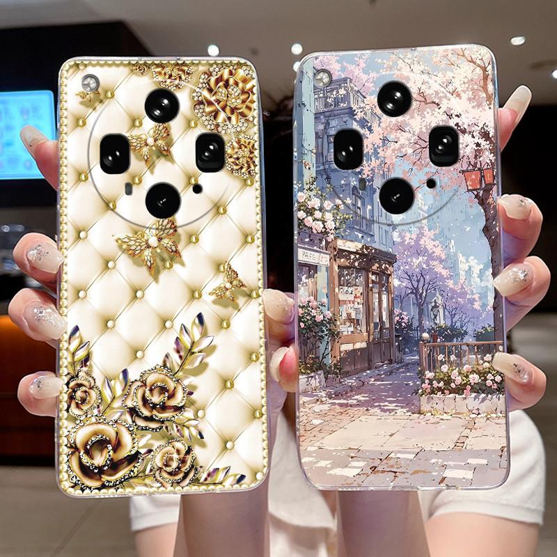 Phone Case For OPPO Find X8 Ultra 5G PKJ110 PKU110 Viral Fluffy Bunny Pattern Shell Soft TPU Transparent Shockproof Cover