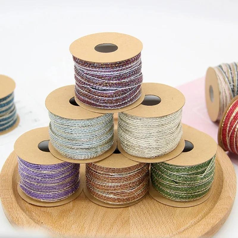 10M/Rull Looduslik Retro Džuut Jäme Linane Kangas Segatud Paelte Pitsiga Pulmapeo Kaunistus DIY Käsitöö Kingituste Pakkepael