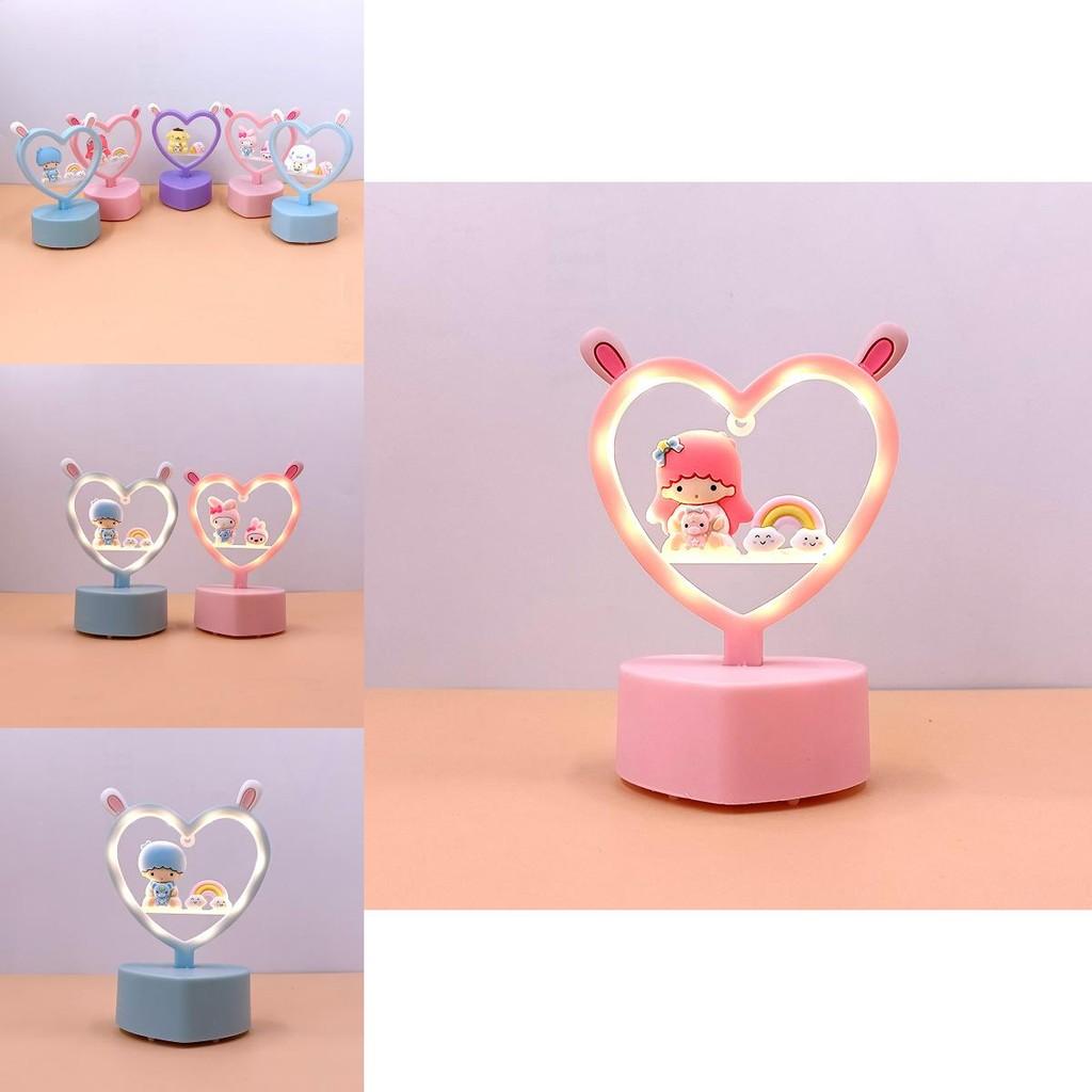Cute Diy Bunny Ears Cartoon Led Night Light Toy For Kids Creative And Romantic Birthday Gift