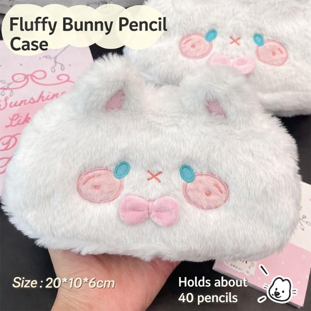Portable Pencil Case Rabbit Shape Large Capacity Stationery Pouch Stationery Organizer Students