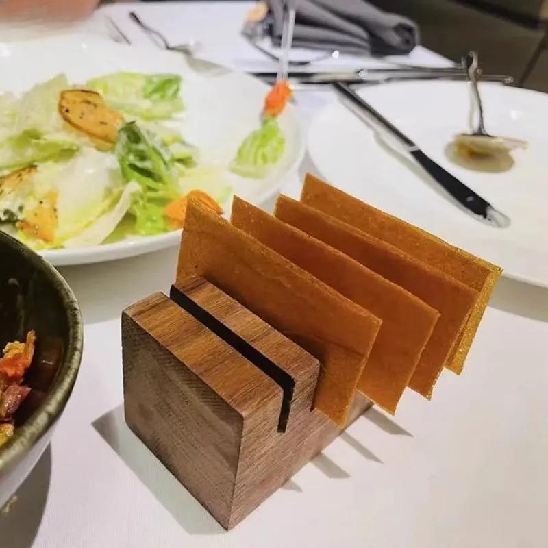 Creative Wooden Tableware Restaurant Rectangular Molecular Cuisine Appetizer Tableware Food Display Tableware Dinner Plate