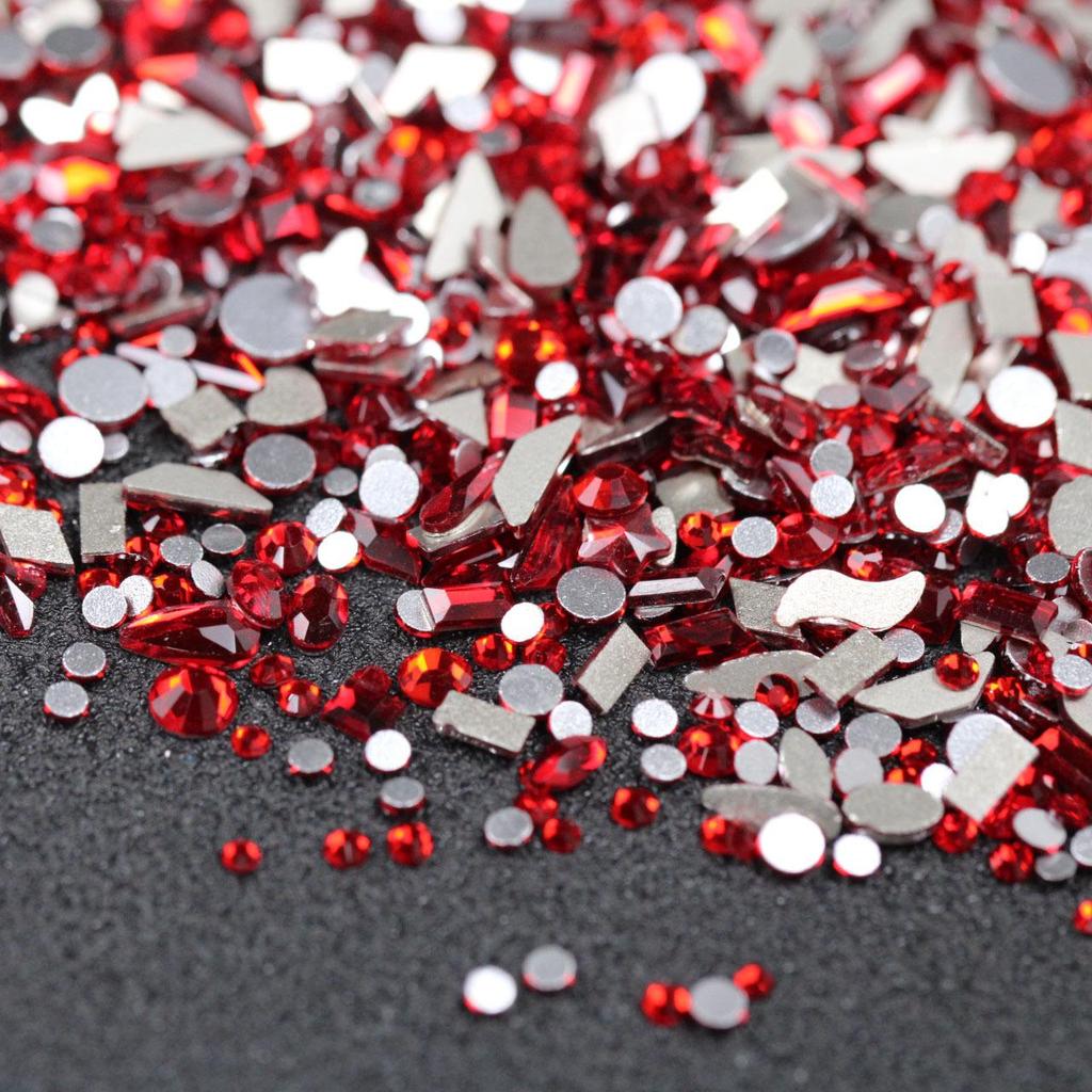 New Year Red Mini & Mixed K9 Rhinestones for Nail Art