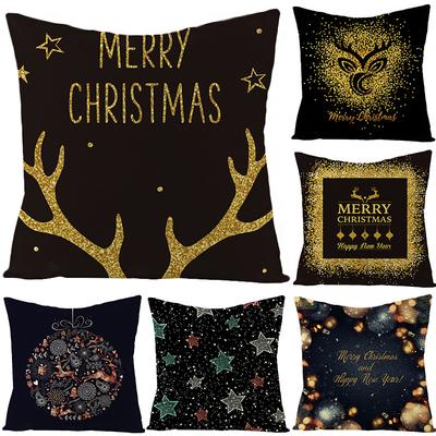 Black Gold Series Throw Pillow Covers With Digital Printing Of Short Plush Fabric Car-Shaped Sofa Cushion For Office Home Decor