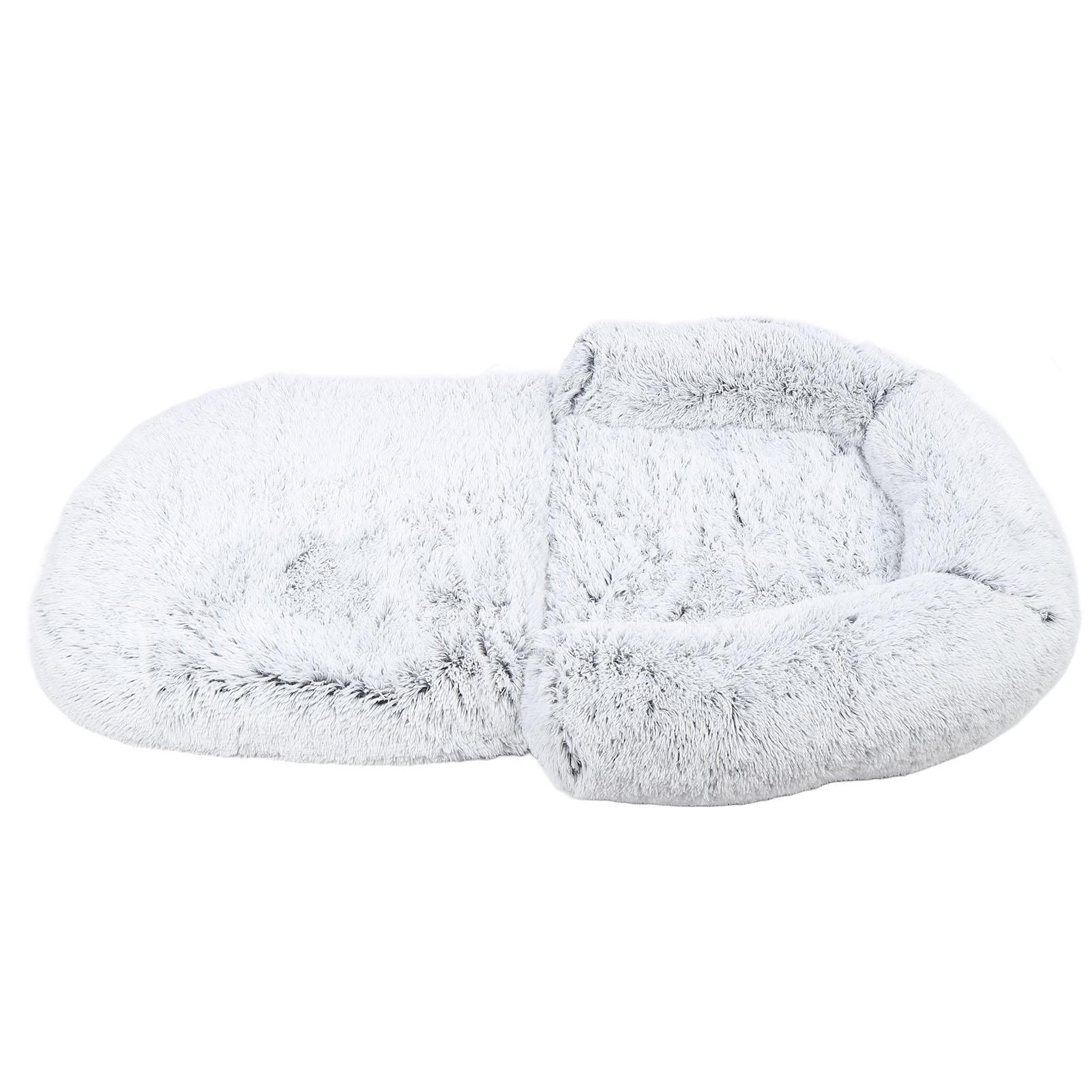 

Зимняя лежанка для собаки 180x115x25 см, складное ПВХ дно, лежанка для собаки человеческого размера для людей, питомец, светло-серая