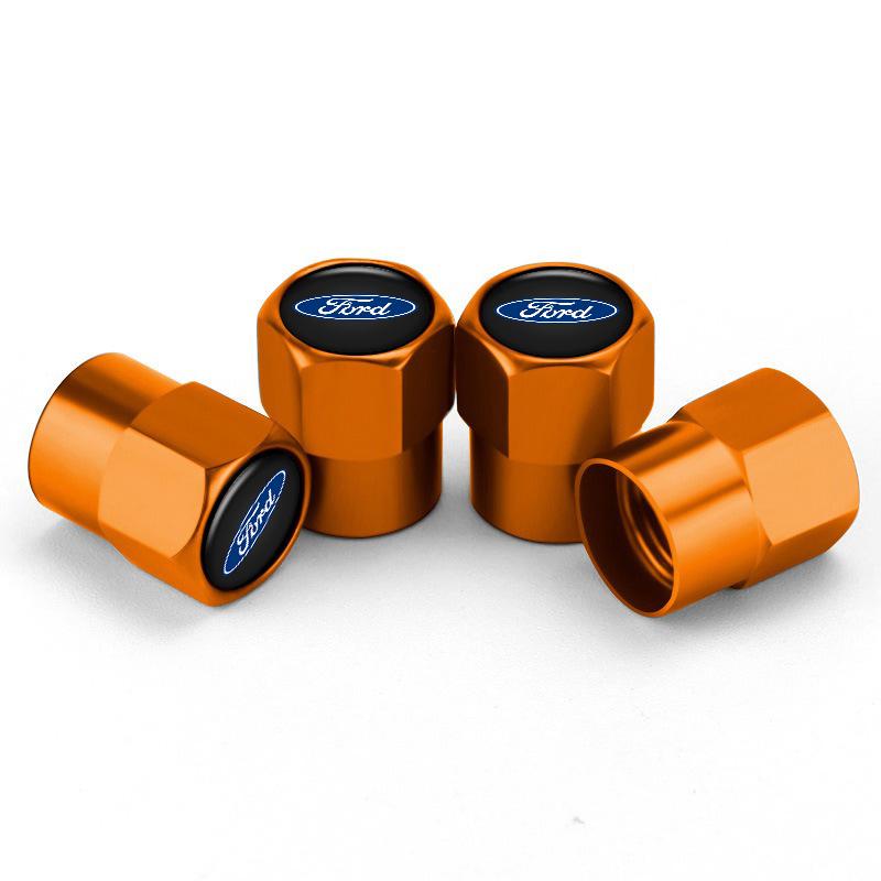 For Honda cco4pcs Metal Car Wheel Tire Valve Caps Stem Case Covers For Ford Focus mk2 mk3 Fiesta mk7 Ranger Mondeo mk4 Mustang Sticker