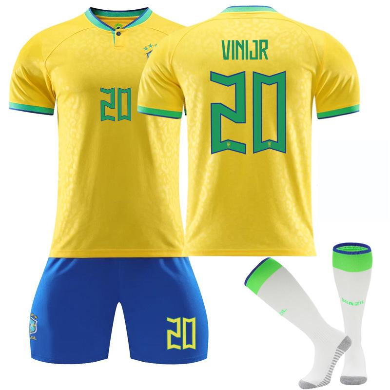 Brazil Jersey No. 10 Neymar 20 Vinicius 9 Charlison 18 Jesus Jersey Football Short Sleeve