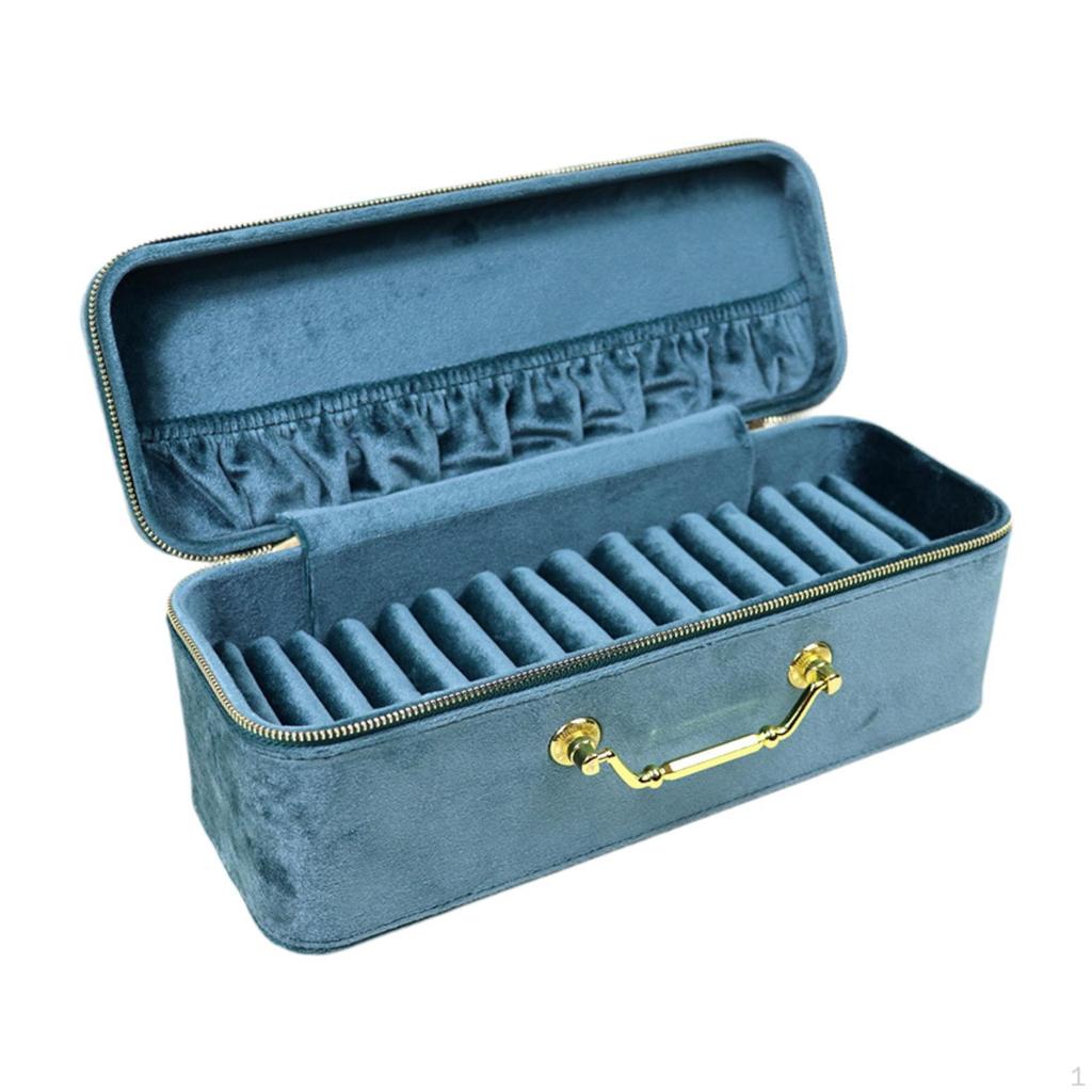 Bangle Case Bracelet Display Jewelry Organizer Storage Box Watch Flannel Metal Portable Large