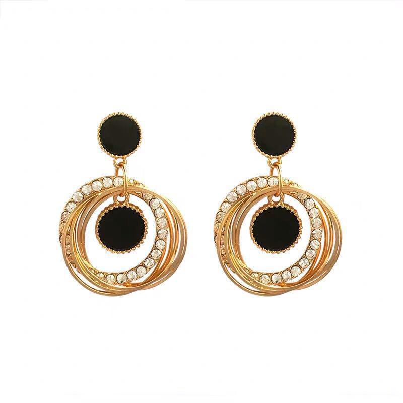 925 Silver Four-Leaf Clover Star Earrings, Korean Style, Slim Design for Women