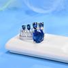 Sapphire Crown Ring In S925 Silver: High-End Retro Luxury Design