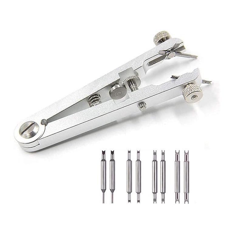 Набор щипцов для пружинных штифтов для ремонта часов: 6825 Инструмент для снятия пружинных штифтов, V-образный съемник ремешка, Отвертка для пружинных штифтов для ремонта часов