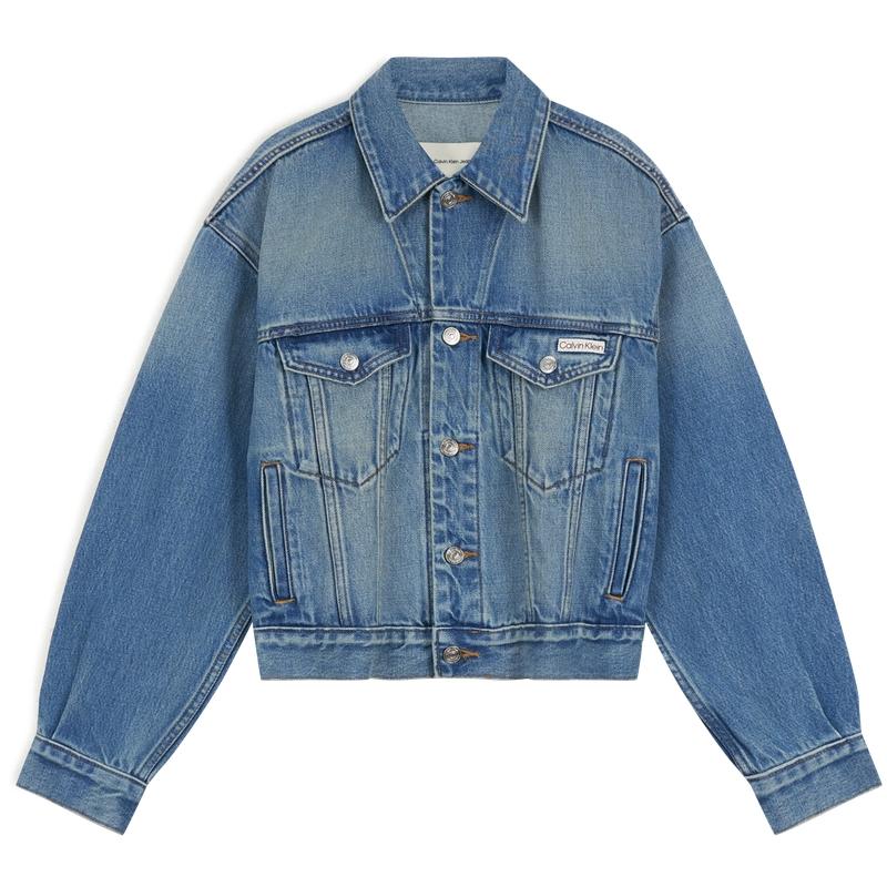 

Calvin Klein Ss25 American Vintage Classic Cotton Polo Denim Jacket Women Jackets Light-Blue 47B075G XS