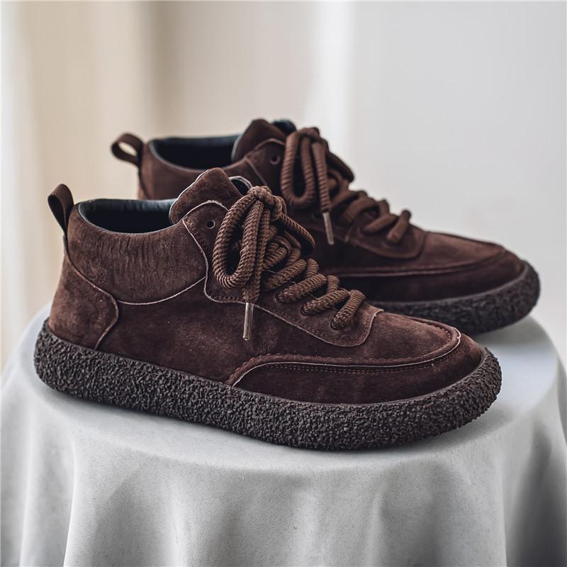 Herrenschuhe Herbsttrend Retro Flip Fell Board Schuhe Herren 2024 neu Koreanische Version vielseitig lässig Arbeit Arbeitsschutzschuhe