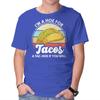 Unisex Crew Neck T-Shirt I'm a Hoe for Tacos Graphic Short Sleeve Casual Tee