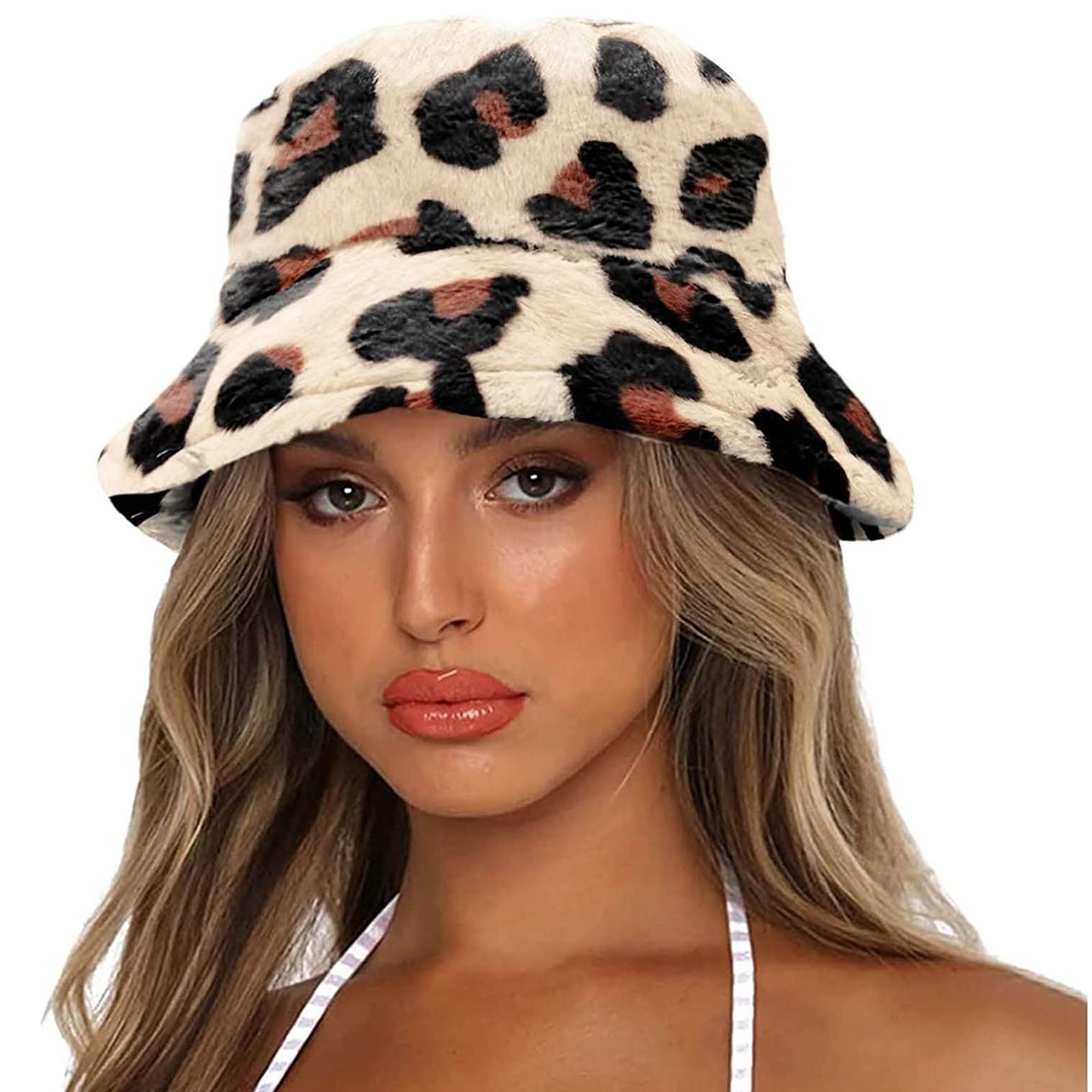 

Женская зимняя теплая кепка с принтом, искусственная рыбацкая кепка One size