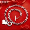 925 Sterling Silver Romantic Heart Necklace - Banquet Gift Jewelry