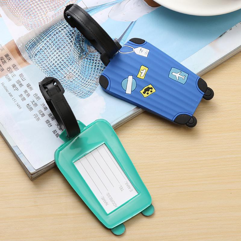 PVC Travel Suitcase Handle Tags - Silicone Boarding Luggage ID Tags, Customizable