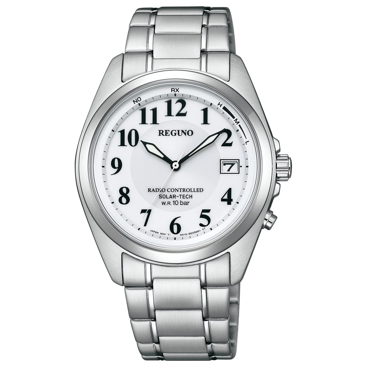 

Citizen KS3-115-11 Radio-controlled Solar Watch Silver White Genuine Leather Strap Business Date Display Second Hand Water Resistant