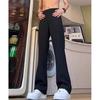Black Straight-leg Pants Men's Summer High-waisted Thin Scimitar micro-Latin Pants Drape High-end Casual Suit Pants