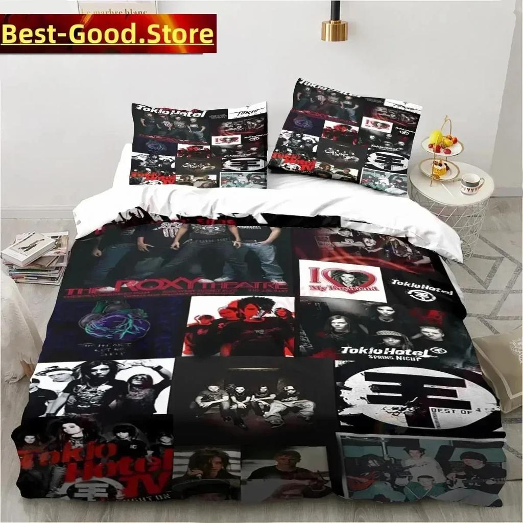 3D Print Tokio Hotel Printed Bed Set Duvet Cover Pillowcase Bedding Set Bed Linen Sheet Quilt Cover Full Queen King Size