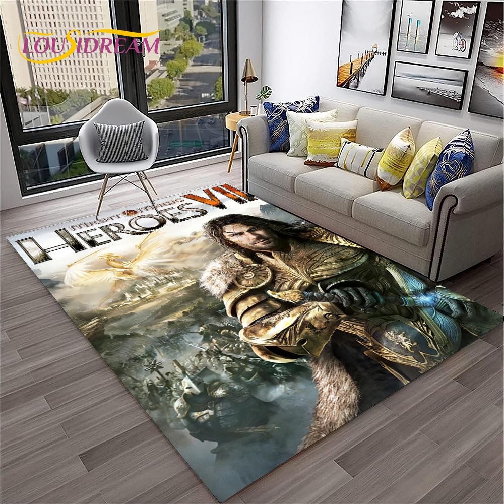 Heroes of Might and Magic Retro Game Carpet Rug for Home Living Room Bedroom Sofa Doormat Decor,kids Area Rug Non-slip Floor Mat