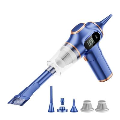 Aspirador de pó de carro recarregável sem fio de 120 W para exibição de energia automática, aspirador de pó de carro de alta potência de sucção para limpeza doméstica de RV SUV