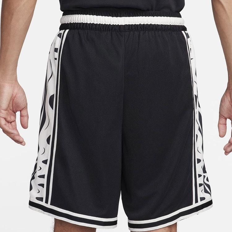 Nike Dri-Fit Abstract Pattern Printed Color Block Comfortable Basketball Shorts Men Shorts Black FB7142-010