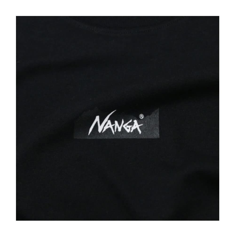 NANGA ECO HYBRID MT LOGO TEE Short Sleeve T-Shirt, White, Size M